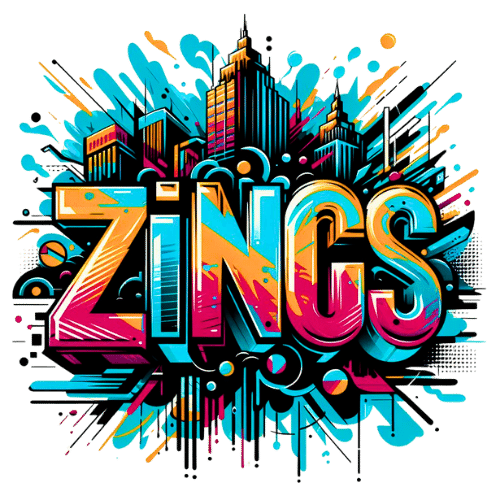 Colorful logo of 7DeadlyZings.com featuring stylized text and imaginative interpretations of the Zings